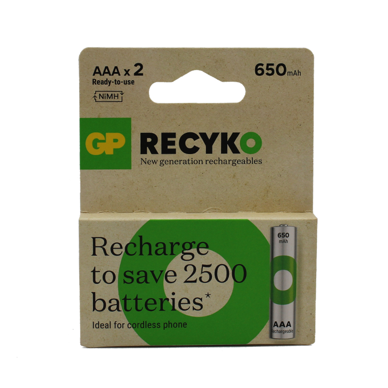 باتری نیم قلمی قابل شارژ جی پی ReCyko                          GP ReCyko Rechargeable AAA Battery
