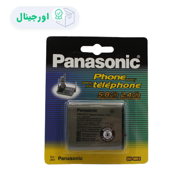 باتری تلفن پاناسونیک P-P511A اصلی                          Panasonic P-P511A Rechargeable Cordless battery Original