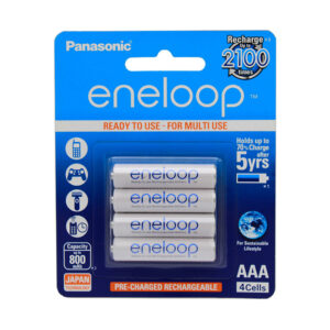 باتری نیم قلمی تلفن پاناسونیک BK-4MCCE                          Rechargeable Eneloop AAA Battery BK-4MCCE