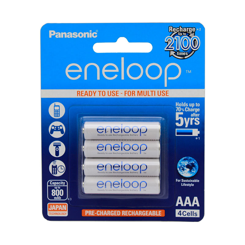 باتری نیم قلمی تلفن پاناسونیک BK-4MCCE                          Rechargeable Eneloop AAA Battery BK-4MCCE